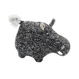 Knit Hippo Plush Pet Toy