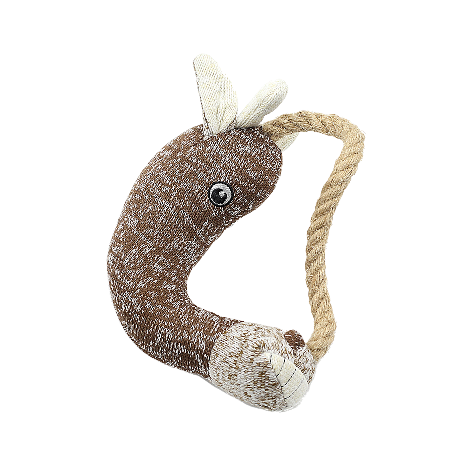 Knit Rhino Ring Plush Pet Toy_0