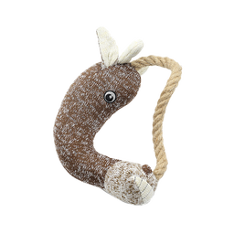 Knit Rhino Ring Plush Pet Toy