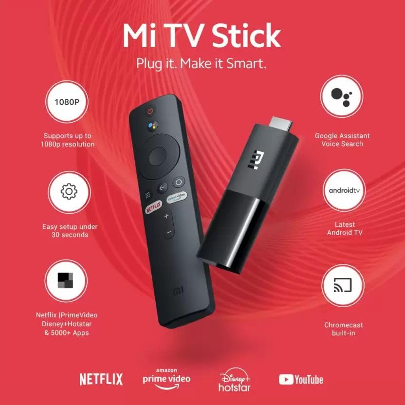 Xiaomi Mi TV Official US Version 1GB RAM +8GB ROM, Portable Streaming Media Player HD Playback 1080P HDR Netflix Quad Core 64 Bit Android TV 9.0, Bluetooth Remote with Google Assistant_2