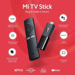 Xiaomi Mi TV Official US Version 1GB RAM +8GB ROM, Portable Streaming Media Player HD Playback 1080P HDR Netflix Quad Core 64 Bit Android TV 9.0, Bluetooth Remote with Google Assistant