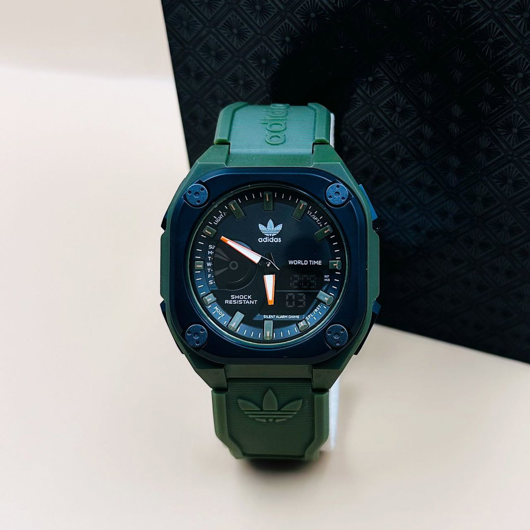 adidas Olive Resin Watch Green