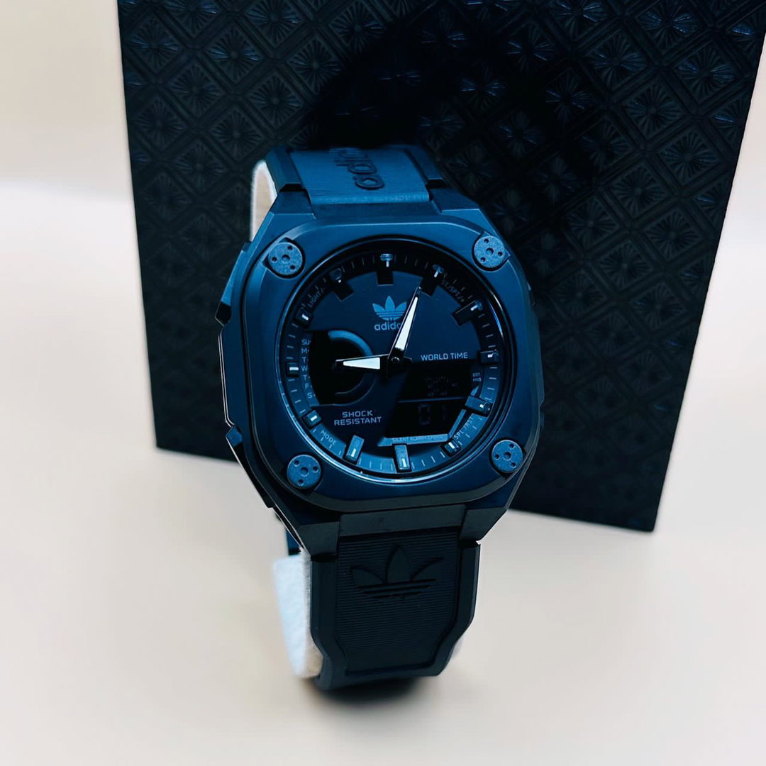 adidas Olive Resin Watch black