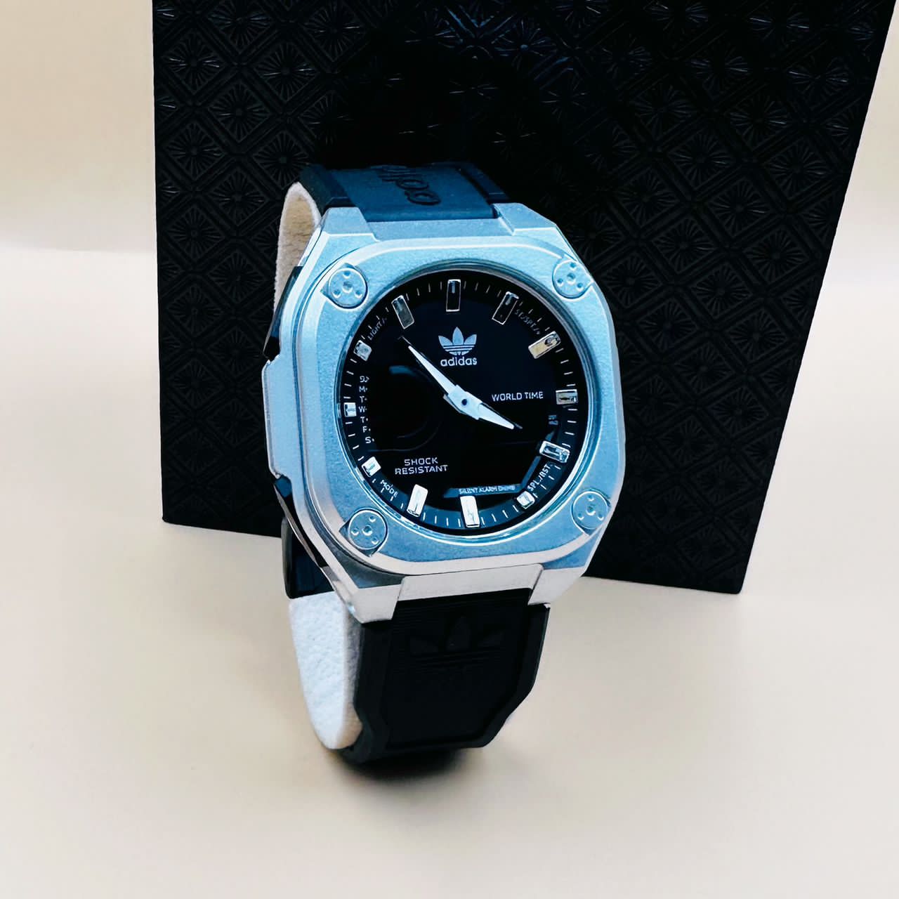 adidas Olive Resin Watch white & black