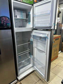 Pixel 358 litres double door fridge with water dispenser, top freezer