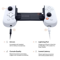 PlayStation 5 backbone mobile gaming controller with iPhone [ lightning ] turn your iPhone into a gaming console 