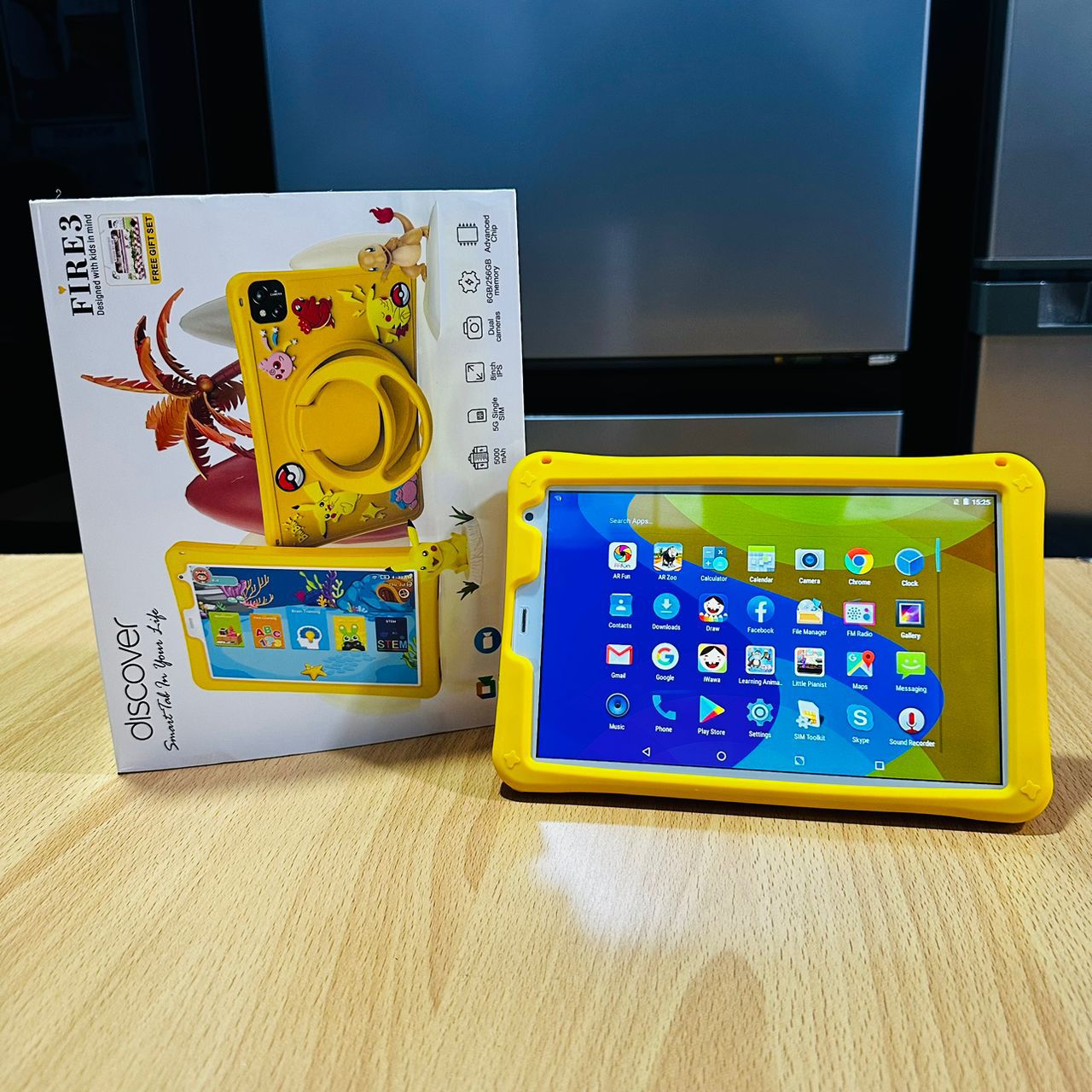 Discover Fire 3 kids learning tablet dual sim, 7 inch, 256GB ROM, 6GB RAM_0