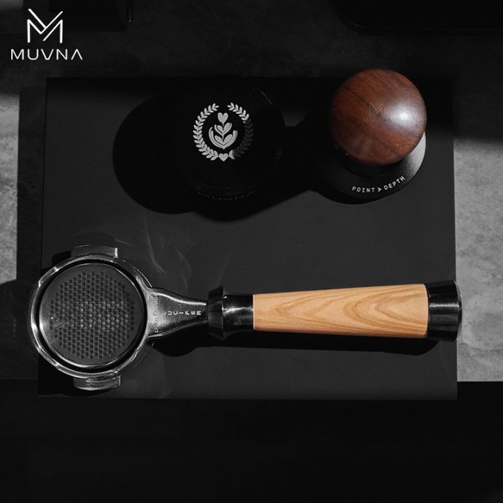 MUVNA - Lucifer Bottomless Portafilter Wood Grain 58mm_2