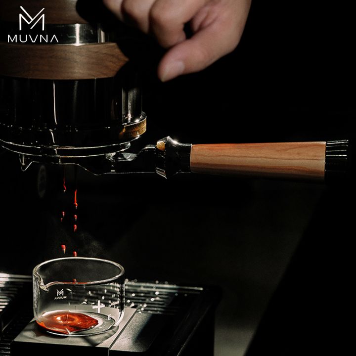 MUVNA - Lucifer Bottomless Portafilter Wood Grain 58mm_0