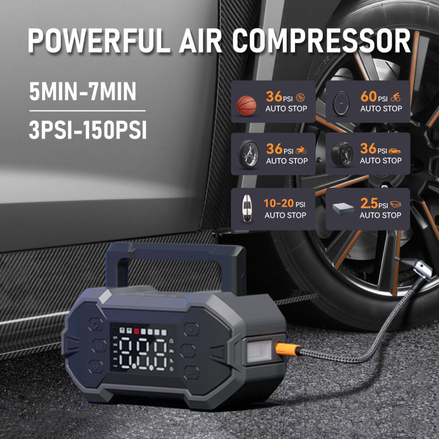 Pump GK-J1206P Car Jump Starter 3000A for 12V Vehicles_2