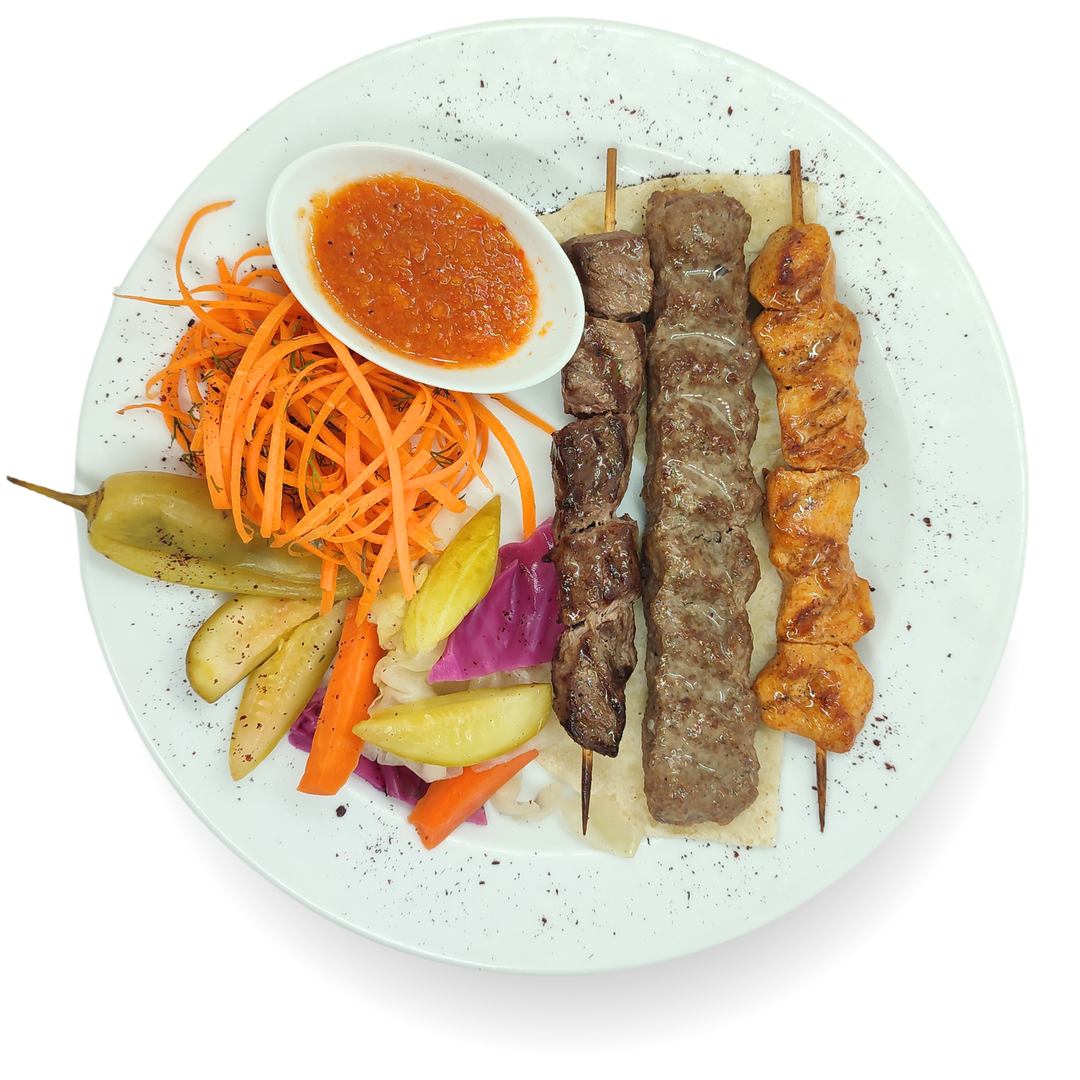 H10- 1 Lule Kebab, 1 Beef Sis Kebap, 1 Chicken