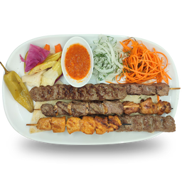 H6 - 2 Beef Lule Kebab, 2 Beef Sis Kebab, 2  Chicken Sis Kebab
