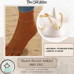 Heart decor anklet 
