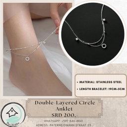 Double layered circle anklet 
