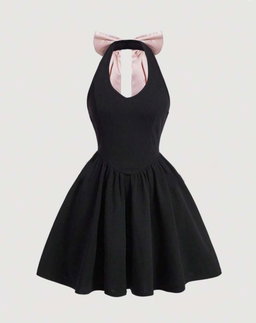 Halter Neck Bow Dress