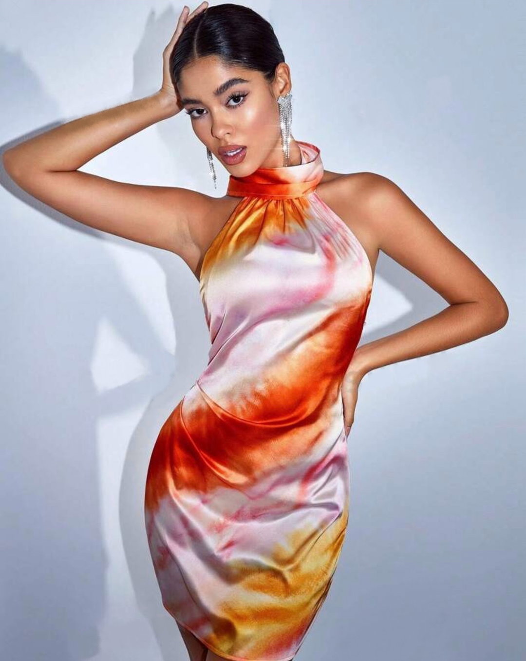 Tie-Dye Backless Dress