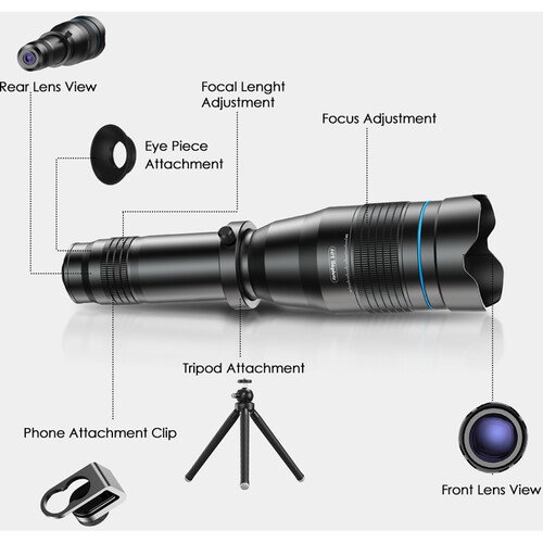APEXEL CLASSIC MOBILE SUPER 60X SMARTPHONE TELEPHOTO LENS KITS_3