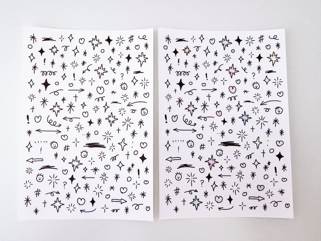 Doodle sparkle set