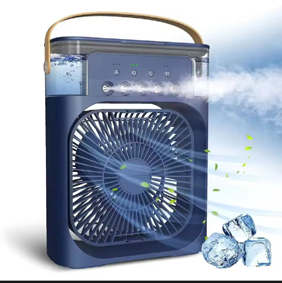 Ice Fan, Air Cooler & Humidifier - 5-Hole Spray USB Fan, Desktop Air Conditioning Unit for Dormitory, Office Use, & Room_13