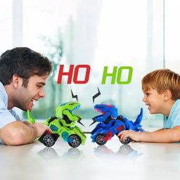 Jouets de voiture de déformation pour garçon, robot de transformation automatique, dinosaure modèle avec musique légère, cadeau, 2 en 1