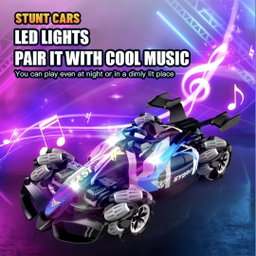 ZWN F1 RC Drift Car avec musique, lumières LED, radio 2.4G, simulation de fumée, voitures de cascade pour enfants