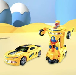 Voiture Robot Transformer 2 en 1 avec Msique et Effets Lumineux