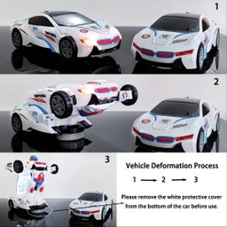 Voiture Robot Transformer 2 en 1 avec Musique et Effets Lumuneux