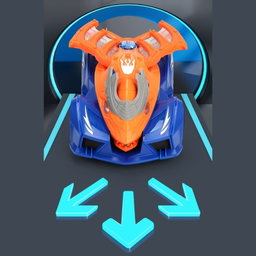 Voiture Robot ptérosaure 360° Rotatif avec Musique et Effets Lumineux 