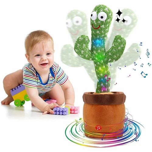 Cactus Interactif Parlant et Dansant avec Musique et Effets Lumineux