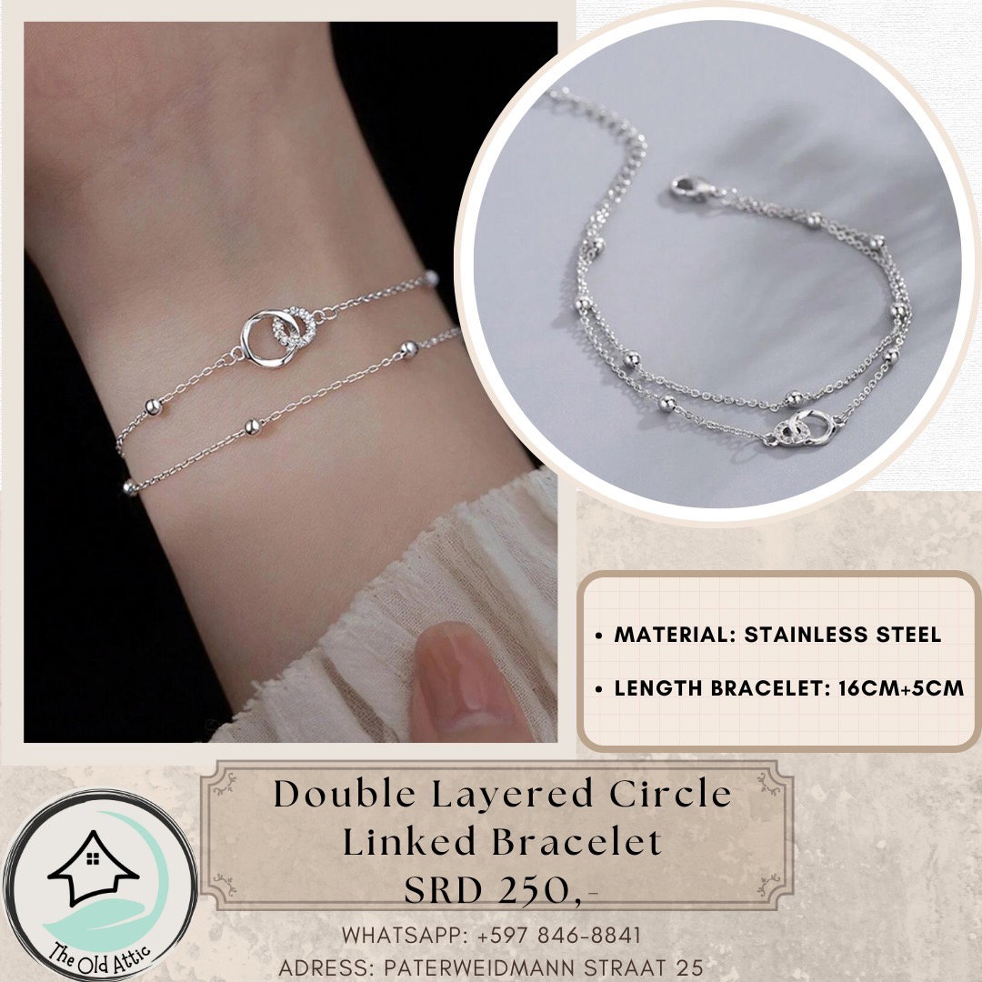 Doubled layered circle linked bracelet _0