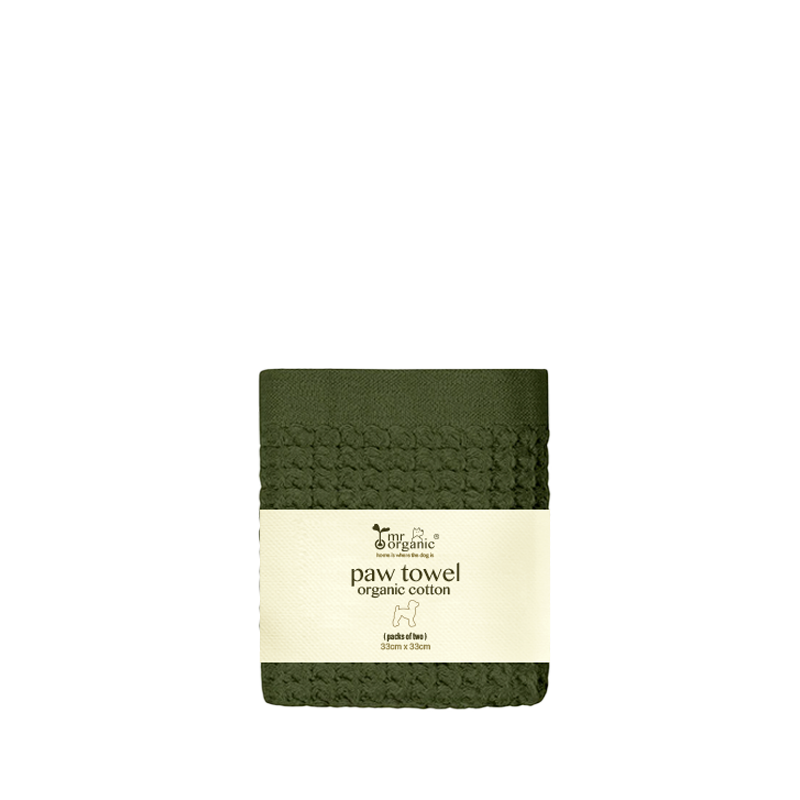 organic cotton paw towel ( dark brown )