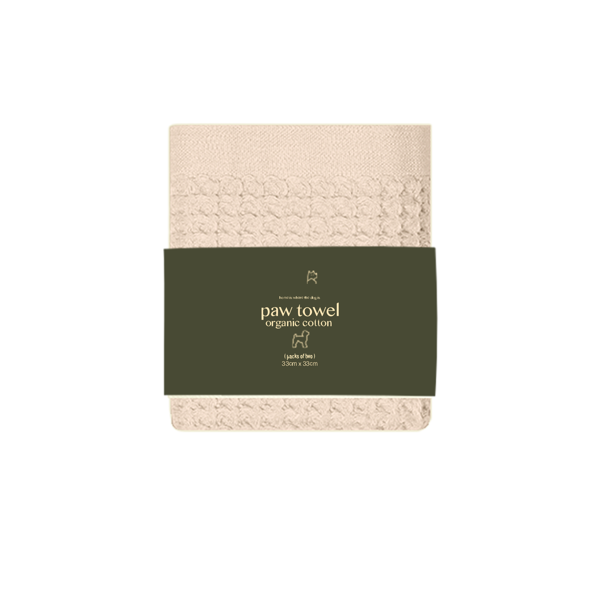 organic cotton paw towel ( natural beige )_0