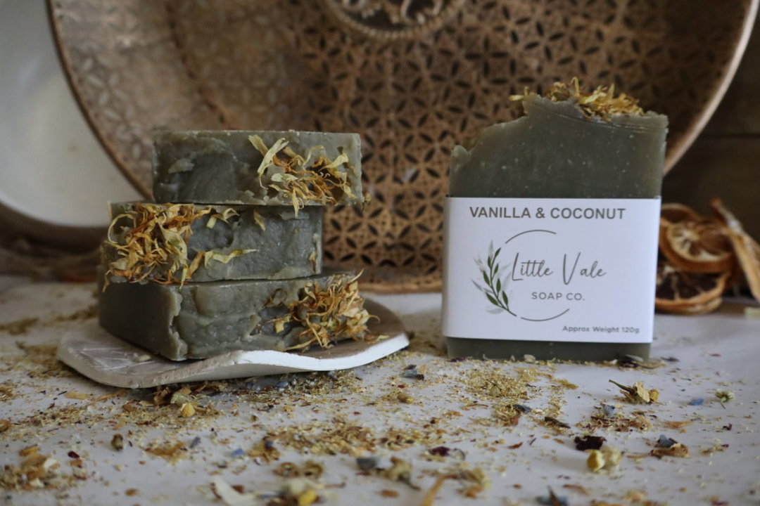 Vanilla & Coconut Natural Soap. Approx 120 Grams