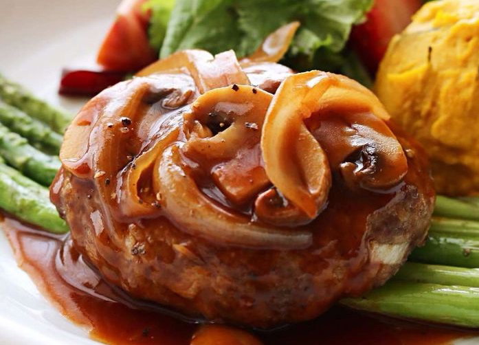 Hamburg steak ('beef 2 : pork 1 : shrimp 1' patty / 2 servings)_0