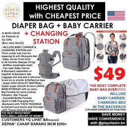 BENAS DIAPER BAG + BABY CARRIER 