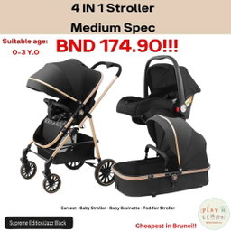 4 IN 1 NEW BAS STROLLER Medium Spec 