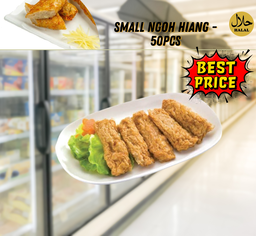 Small Ngoh Hiang/fish roll - 50pcs 利川鱼吴乡