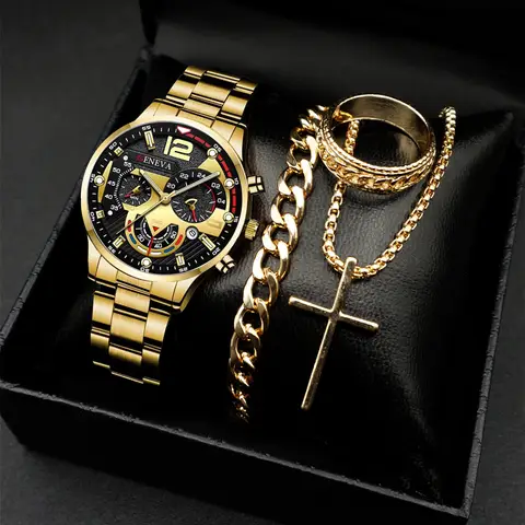 Montre plus ensemble de croix bague et bracelet _1