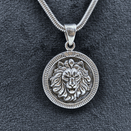 Silver Tiger & Temple Pendant For Men