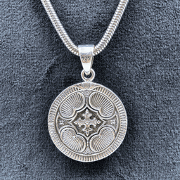 Silver Tiger & Temple Pendant For Men