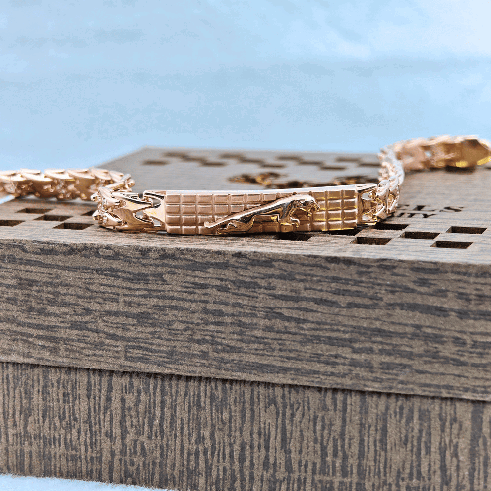 Rose gold Jaguar’s Roar Silver Bracelet For Men