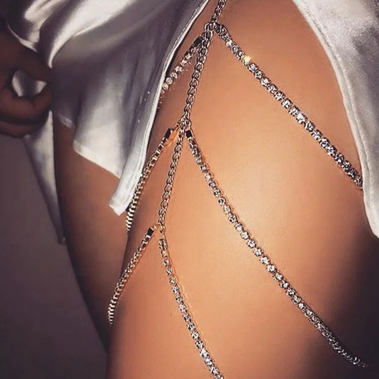 Rhinestone Thigh Jewelry_0