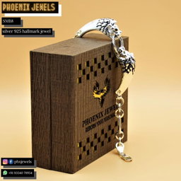 Silver king of animals bracelet for men