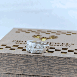 Neo Luxe Stone Silver Ring For Men