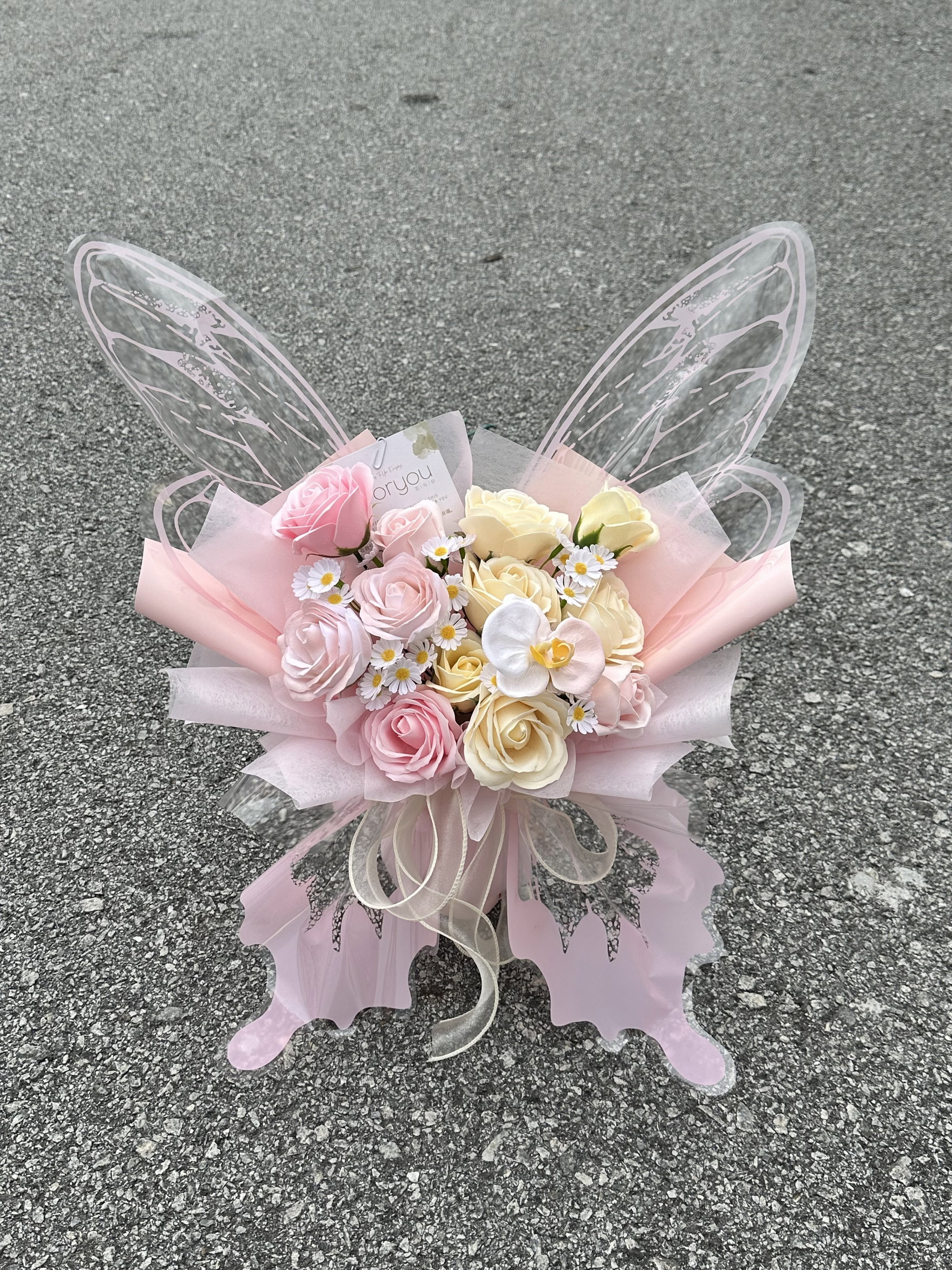 Pink Butterfly Bouquet (Mix Soap Flower)_1