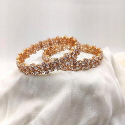 Silver orthrus bangels for women
