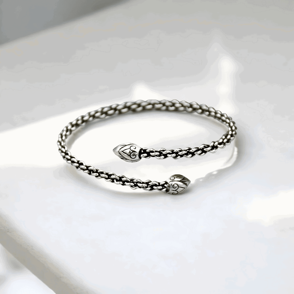 Silver serenity bracelets for women_0