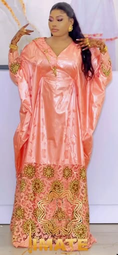 Grand boubou en Bazin pour femme_3