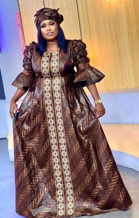 Grand boubou en Bazin pour femme_16