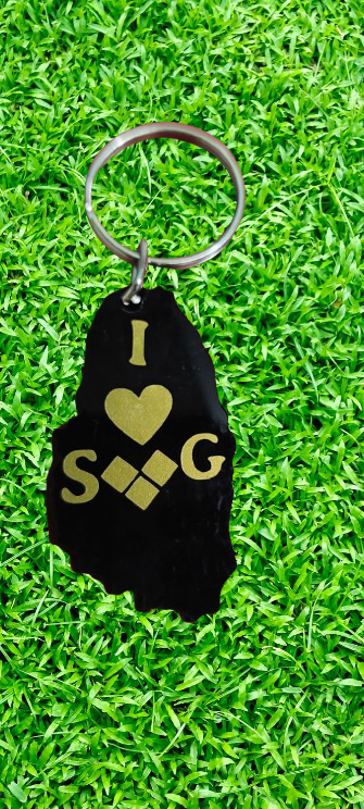 St. Vincent shaped key chain _0